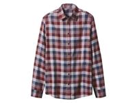 esmara Men Flanellen heren overhemd (Geruit/marineblauw/rood/wit, M)
