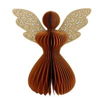 Papieren Engel Glitter 30 cm - Mosterd - Buitengewoon de boet