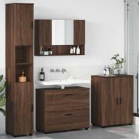 Badkamermeubelset 4 pcs bruin eikenkleur 30 x 35 x 192 cm