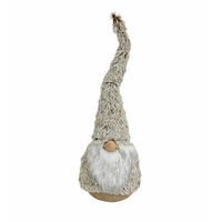 Pluche gnome/dwerg decoratie pop/knuffel grijs 45 x 14 cm   -