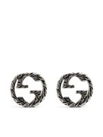 Gucci puces d'oreilles Interlocking en argent sterling