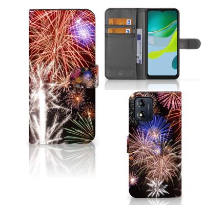 Motorola Moto E13 4G | Wallet Case | met Pasjes | Vuurwerk