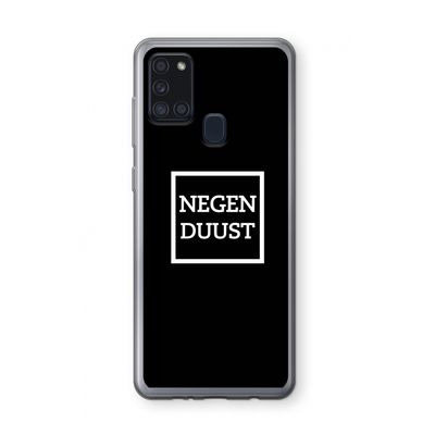 Negenduust black: Samsung Galaxy A21s Transparant Hoesje