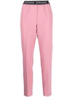 ERMANNO FIRENZE pantalon slim à taille à logo - Rose