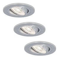 3x Chandler LED platte inbouwspot (35mm)- 3.8 Watt 270lm - Daglicht wit 6000K - GU10 LED module - Dimbaar - IP20 - kantelbaar