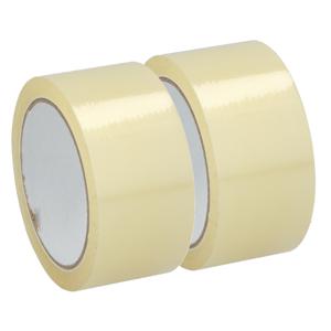 Verpakkingstape - 2x - transparant - 48mm x 50m - verpakkingsbenodigdheden voor kantoor/thuis