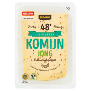 Jumbo Komijn Kaas Jong 48+ Plakken 190g Aanbieding bij Jumbo |  Alle Kies en Mix soorten2 verpakkingen a 150200 gram