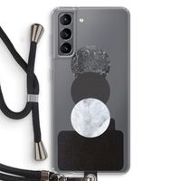 Marmeren cirkels: Samsung Galaxy S21 Transparant Hoesje met koord