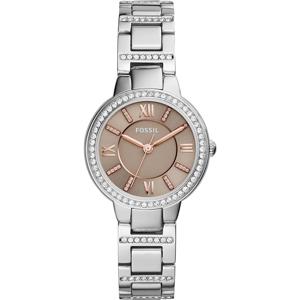 Fossil dames Virginia zilverkleurig roestvrij stalen horloge ES4147