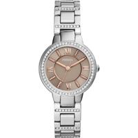 Fossil dames Virginia zilverkleurig roestvrij stalen horloge ES4147