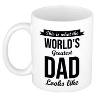 Worlds Greatest Dad cadeau koffiemok / theebeker 300 ml - thumbnail