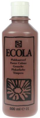 Talens Ecola plakkaatverf flacon van 500 ml, bruin