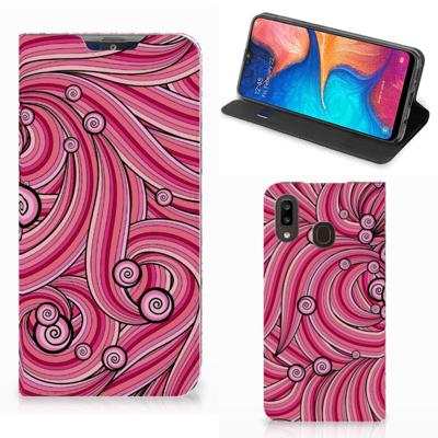 Samsung Galaxy A30 | Bookcase | Swirl Pink