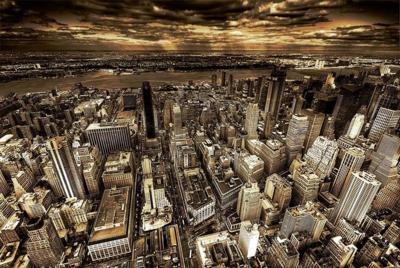 Kunstdruk Dr. Michael Feldmann - Metropolis 100x70cm