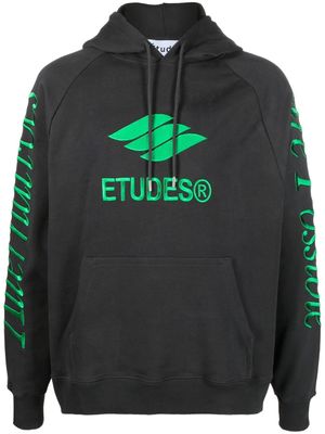Études Studio hoodie Racing Eco à logo brodé - Noir