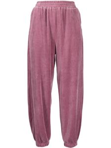 STUDIO TOMBOY pantalon de jogging crop en velours - Rose