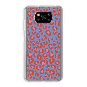 Leopard blue: Xiaomi Poco X3 NFC Transparant Hoesje