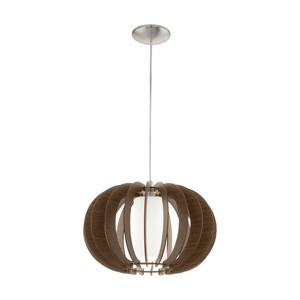 EGLO Stellato 3 hangende plafondverlichting Flexibele montage E27 Bruin, Gesatineerd staal, Wit