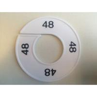 Maatring 9cm wit/zwart 48