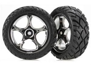 Tires & wheels, assembled (Tracer 2.2" chrome wheels, Anaconda 2.2" tires with foam inserts) (2) (Bandit front)