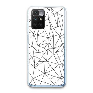 Geometrische lijnen zwart: Xiaomi Redmi 10 Transparant Hoesje