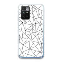 Geometrische lijnen zwart: Xiaomi Redmi 10 Transparant Hoesje