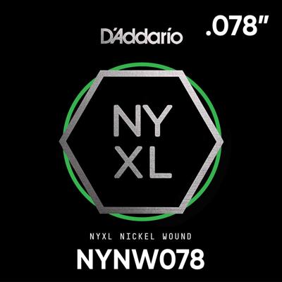 D'Addario NYNW078 NYXL Nickel Wound Elektrische Losse Snaar .078