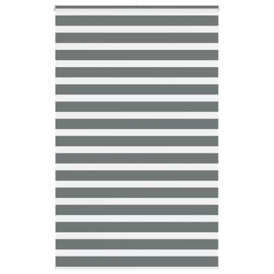 VidaXL Zebra rolgordijn 140x230 cm stofbreedte 135,9 cm donkergrijs