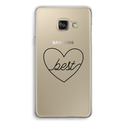 Best heart black: Samsung A3 (2017) Transparant Hoesje