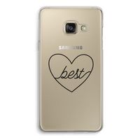 Best heart black: Samsung A3 (2017) Transparant Hoesje