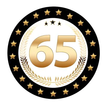 Bierviltjes 65 - 50x stuks - zwart/goud - luxe - verjaardag/jubilea - feestartikelen