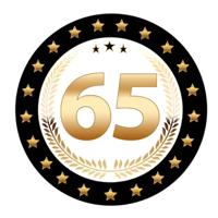 Bierviltjes 65 - 50x stuks - zwart/goud - luxe - verjaardag/jubilea - feestartikelen