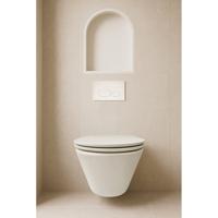 Wiesbaden Demis Inbouwnis - Ovaal - 30x45x10cm - Mat Wit