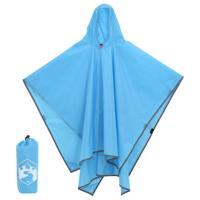 Regenponcho met capuchon 2-in-1 ontwerp 223x145 cm blauw - thumbnail