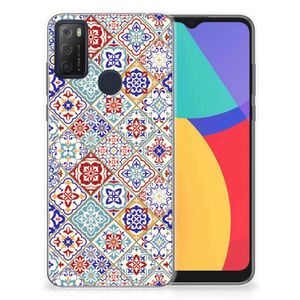 Alcatel 1S (2021) TPU Siliconen Hoesje Tiles Color