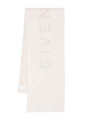 Givenchy écharpe à logo en intarsia - Blanc