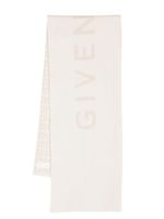 Givenchy écharpe à logo en intarsia - Blanc