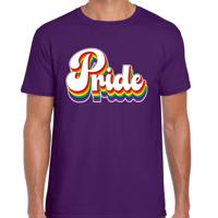 Gay Pride T-shirt voor heren - pride - paars - regenboog - LHBTI