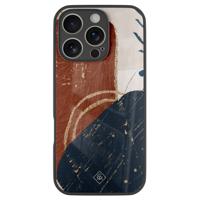 iPhone 16 Pro glazen hardcase - Abstract terracotta iPhone 16 Pro glazen hardcase - Abstract terracotta