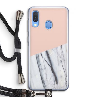 A touch of peach: Samsung Galaxy A40 Transparant Hoesje met koord