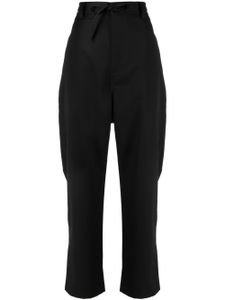 Sofie D'hoore pantalon court en laine à taille haute - Noir