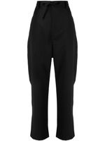 Sofie D'hoore pantalon court en laine à taille haute - Noir