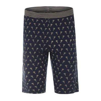 Charlie Choe pyjamashort met palmboom print donkerblauw/beige Charlie Choe pyjamashort met palmboom print donkerblauw/beige