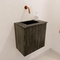 Toiletmeubel Mondiaz Joya Dlux | 40 cm | Meubelkleur Shadow | Faye wastafel Lava Wasbak Midden | Zonder kraangat(en)