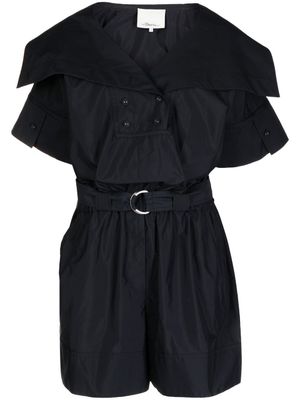 3.1 Phillip Lim combishort à col pointu plat - Noir