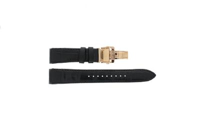 Horlogeband Seiko 7L22-0AR0 / SNL041P2 / SNL044P1 / 4LJ5KB Leder Zwart 21mm