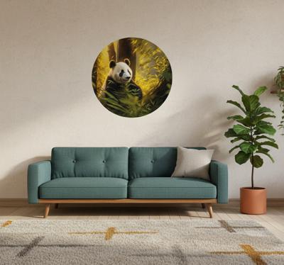 Muursticker panda in het bos