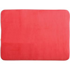 MSV Badkamerkleedje/badmat tapijt - voor op de vloer - rood - 50 x 70 cm - Badmatjes