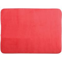 MSV Badkamerkleedje/badmat tapijt - voor op de vloer - rood - 50 x 70 cm - Badmatjes - thumbnail