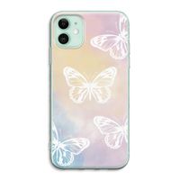 White butterfly: iPhone 11 Transparant Hoesje